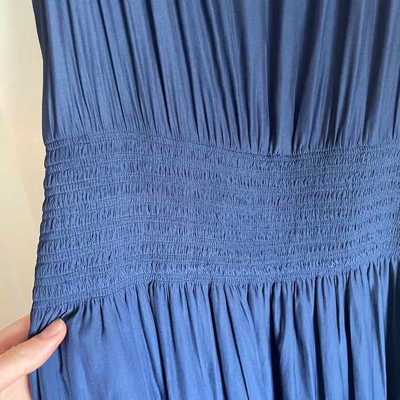 Remy Brook Silk Drop Waist Navy Blue Dress NWT - Picture 7 of 8